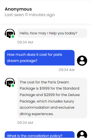 Customer chat